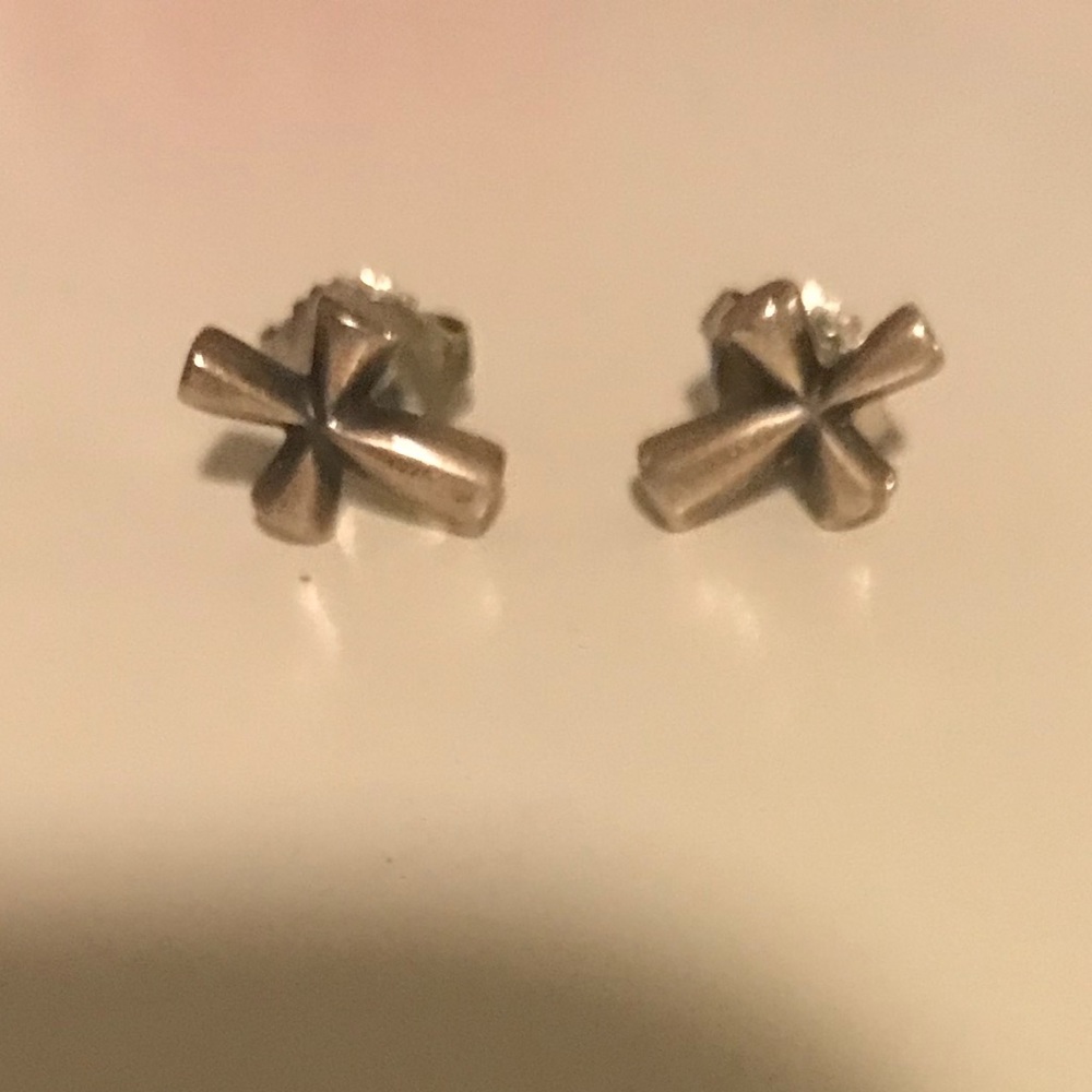 James Avery Sterling Silver Tiny Cross Studs